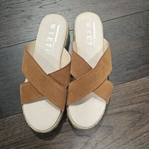 Wyeth X Intentionally Blank Aura Platform Sandals